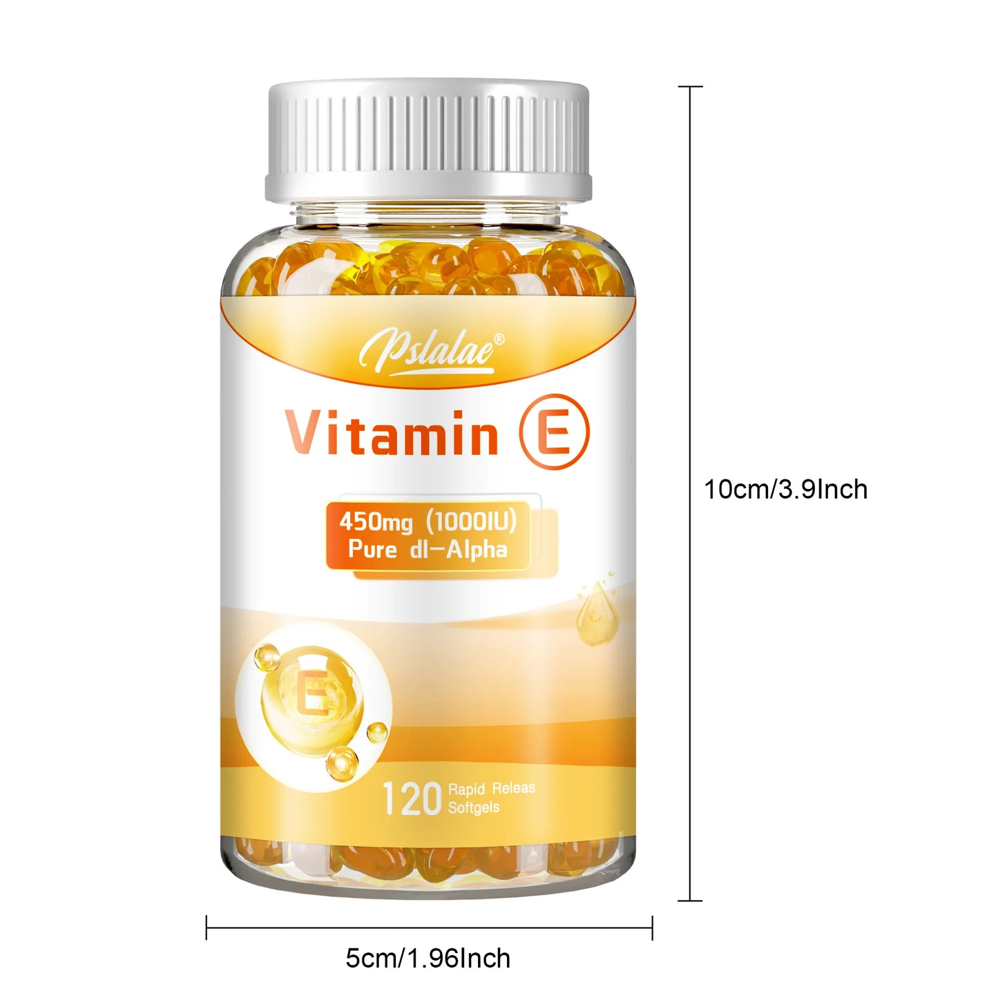 Vitamin E Capsules 450mg - Anti-aging, Support Skin, Heart and Immune Health - 120 Capsules