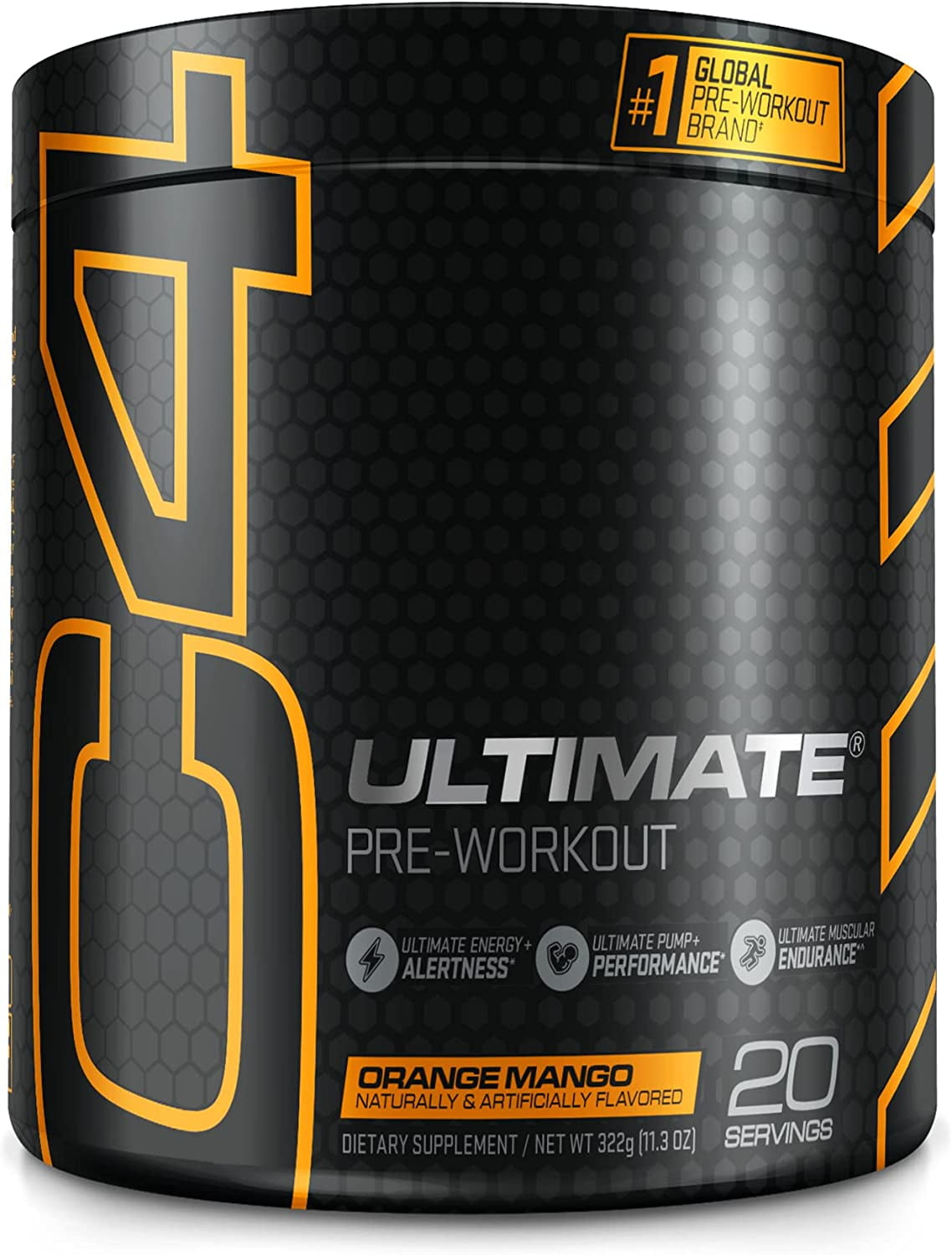 Cellucor C4 Ultimate Pre Workout Powder Strawberry Watermelon Sugar Free Preworkout Energy Supplement for Men & Women 300mg Caffeine,3.2g Beta Alanine ,2 Patented Creatines 12 Servings