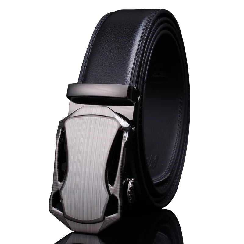 New Men's Genuine Leather Belts Automatic Buckle Cowhide Luxury Belt Business Casual High Quality Designer Male Waistband 3.5cm