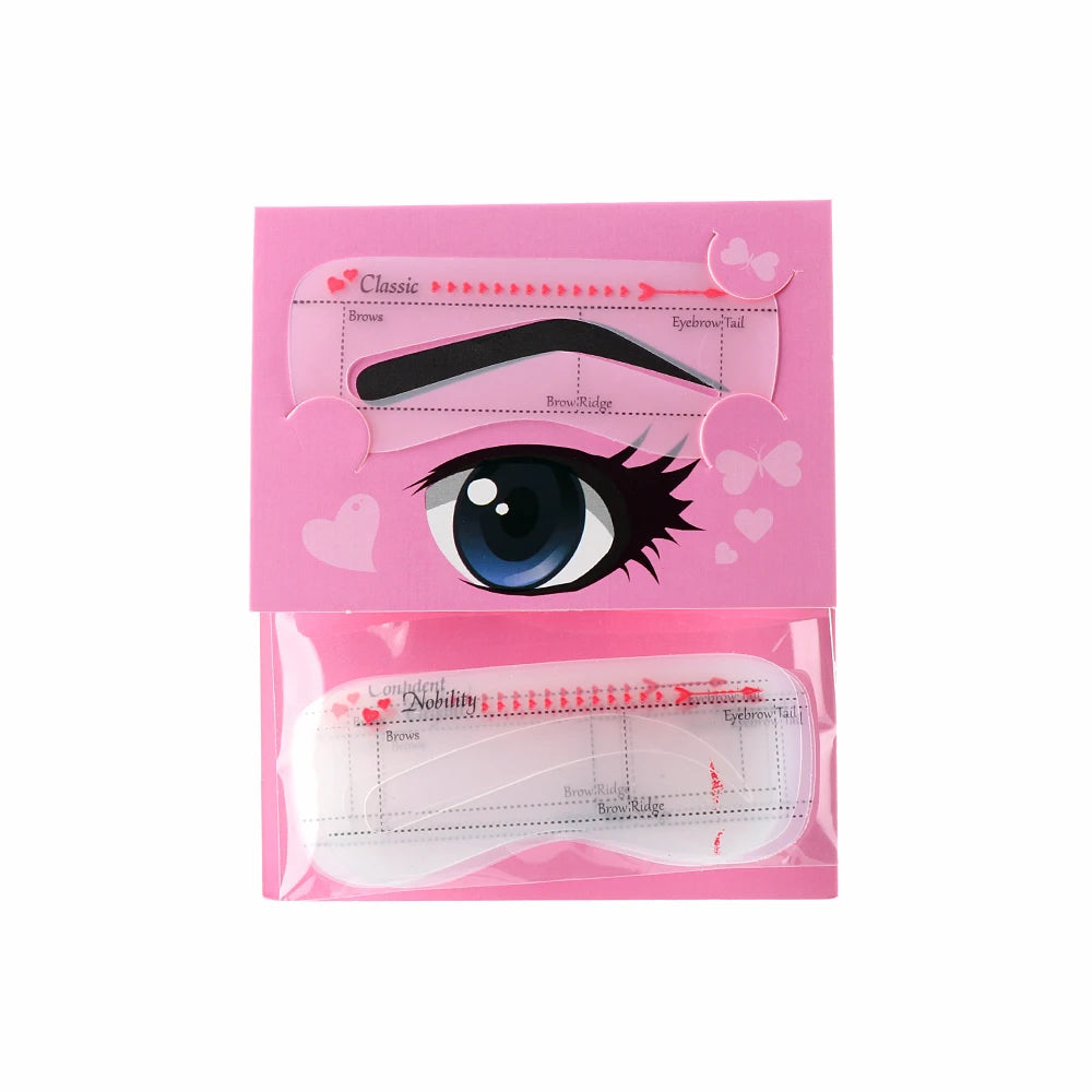 10Pcs Eyebrow Stencil Grooming Shaper Template Reusable Card Eye Makeup Tools Accessories Women Fashion Makeup Tool Kits