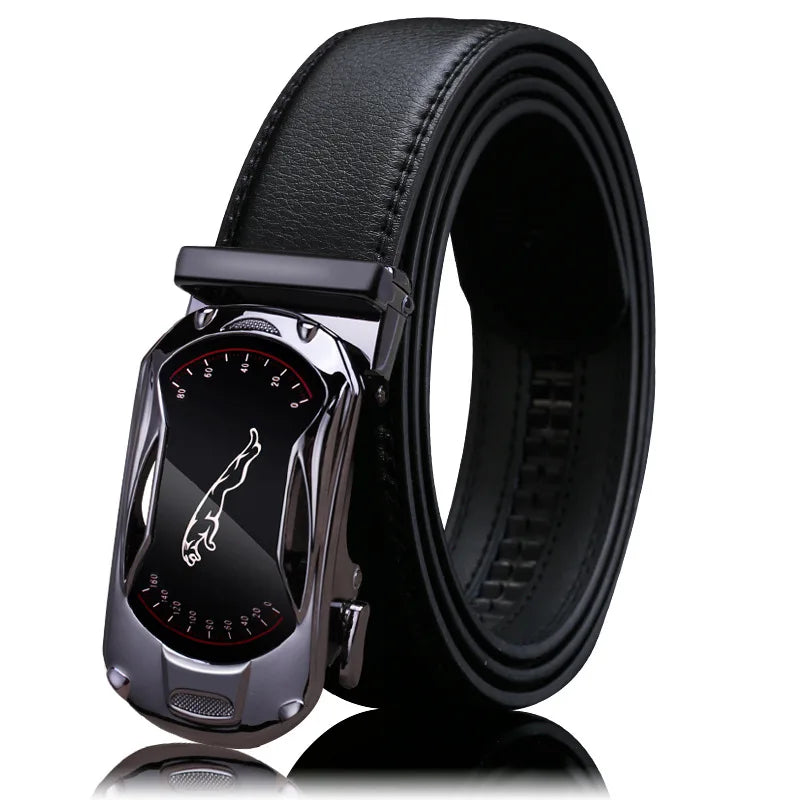 New Men's Genuine Leather Belts Automatic Buckle Cowhide Luxury Belt Business Casual High Quality Designer Male Waistband 3.5cm