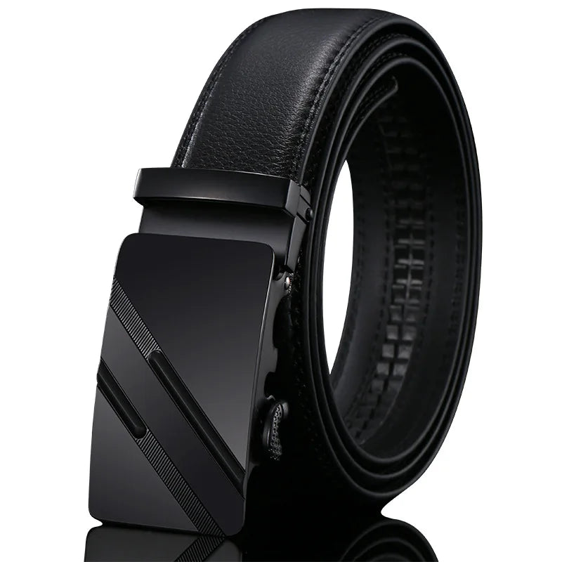 New Men's Genuine Leather Belts Automatic Buckle Cowhide Luxury Belt Business Casual High Quality Designer Male Waistband 3.5cm