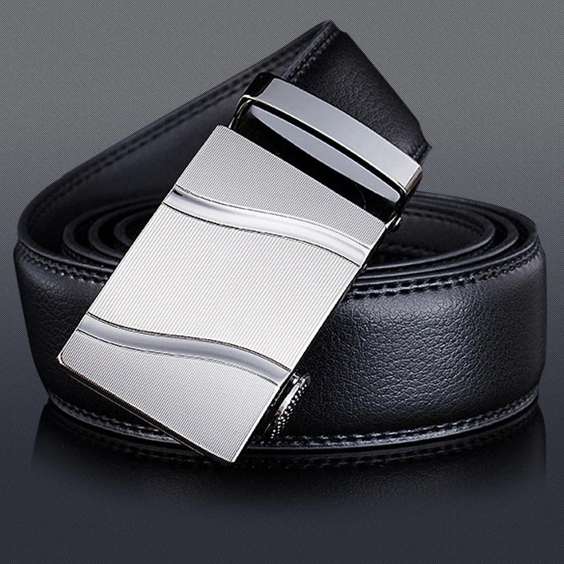 New Men's Genuine Leather Belts Automatic Buckle Cowhide Luxury Belt Business Casual High Quality Designer Male Waistband 3.5cm