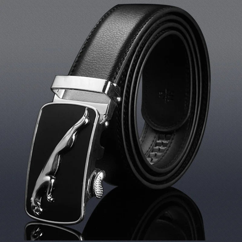 New Men's Genuine Leather Belts Automatic Buckle Cowhide Luxury Belt Business Casual High Quality Designer Male Waistband 3.5cm