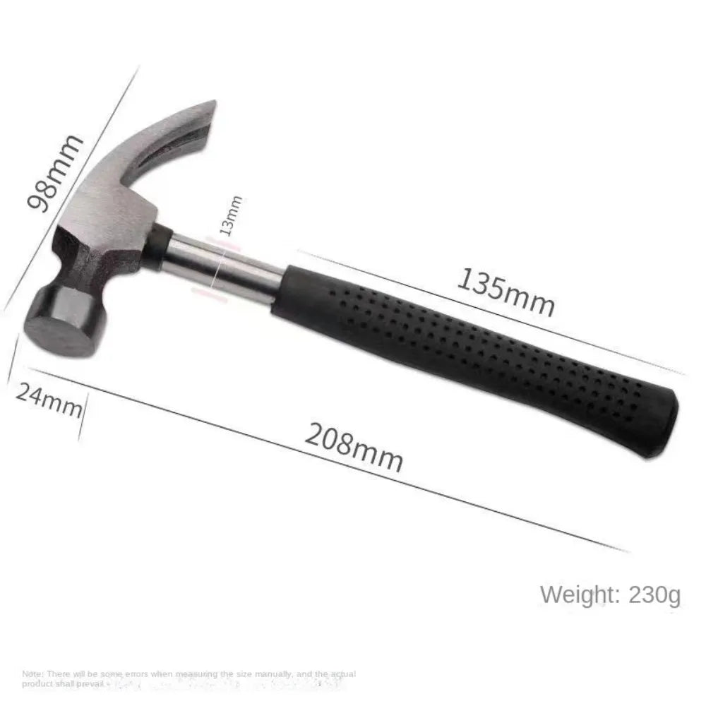 Household Pulling Nails Multi-Function Hardware Tools Steel Pipe Handle Hammer Safety Hammer Window Breaker Claw Hammer