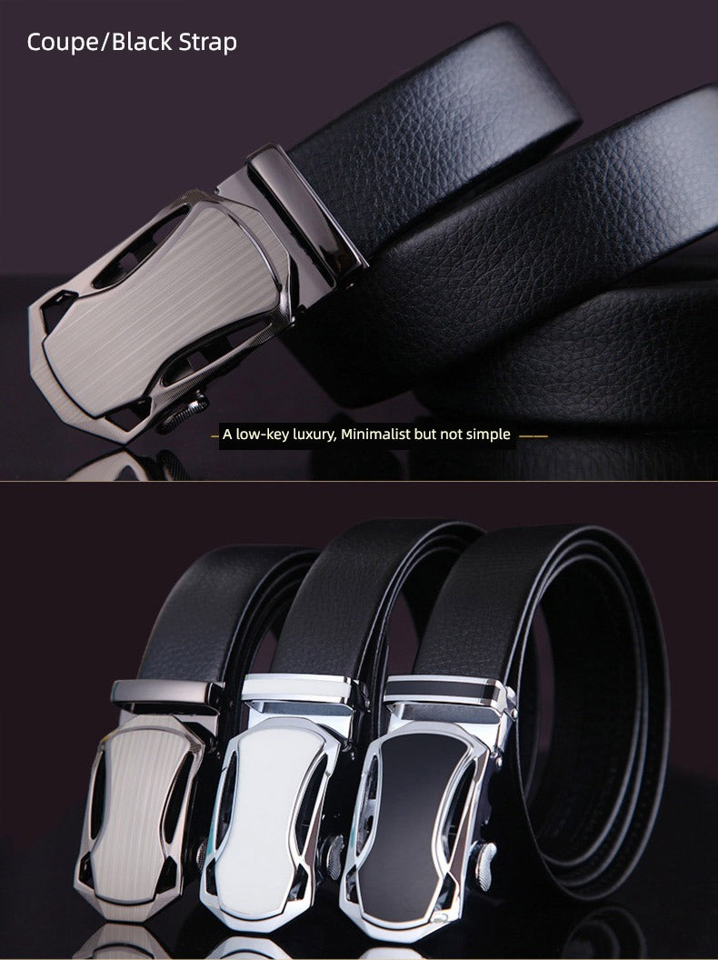 Young Men's Business Casual Cowhide Korean-Style Fashion Belt