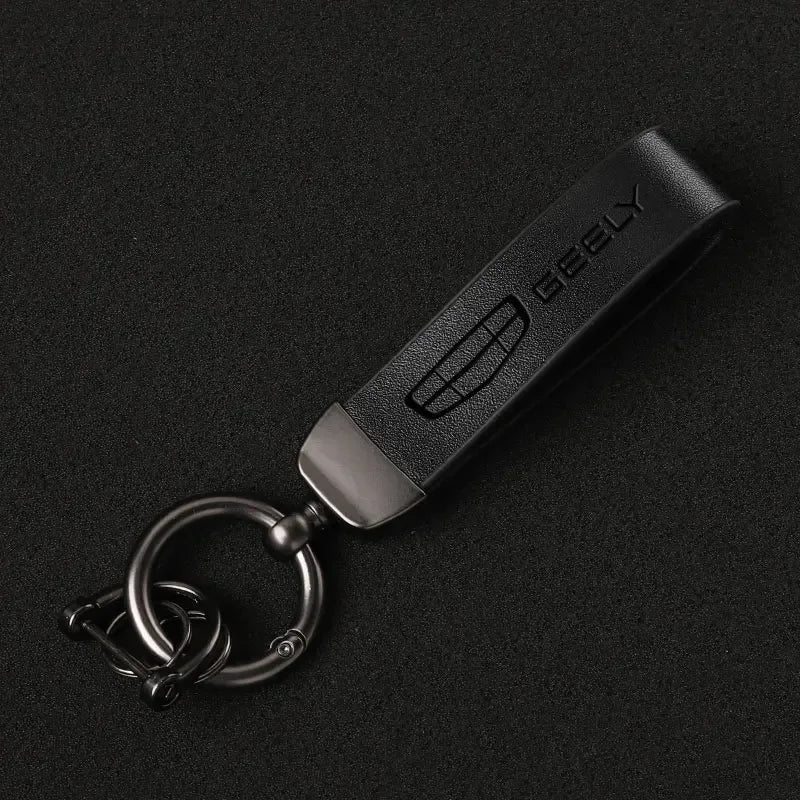 Geely Luxury Genuine Leather Keychain Car Key Ring Holder Jewelry Custom Gift For Geely Coolray Atlas Boyue Emgrand Borui Car