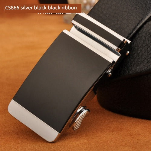 Young Men's Business Casual Cowhide Korean-Style Fashion Belt