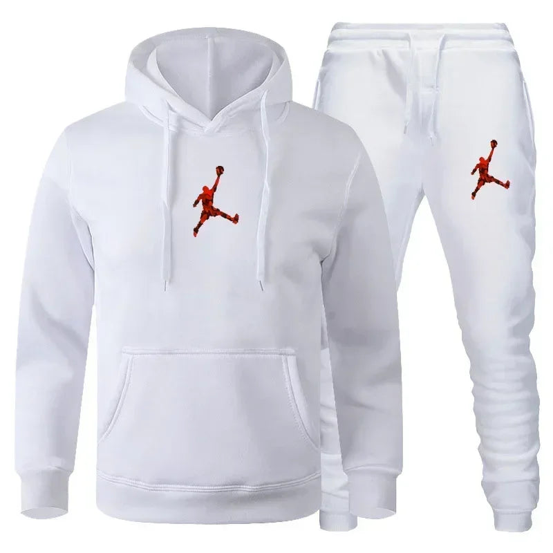 Spring and winter men and women can pullover hoodie + jogging pants two-piece hip hop sportswear suit fashion trend