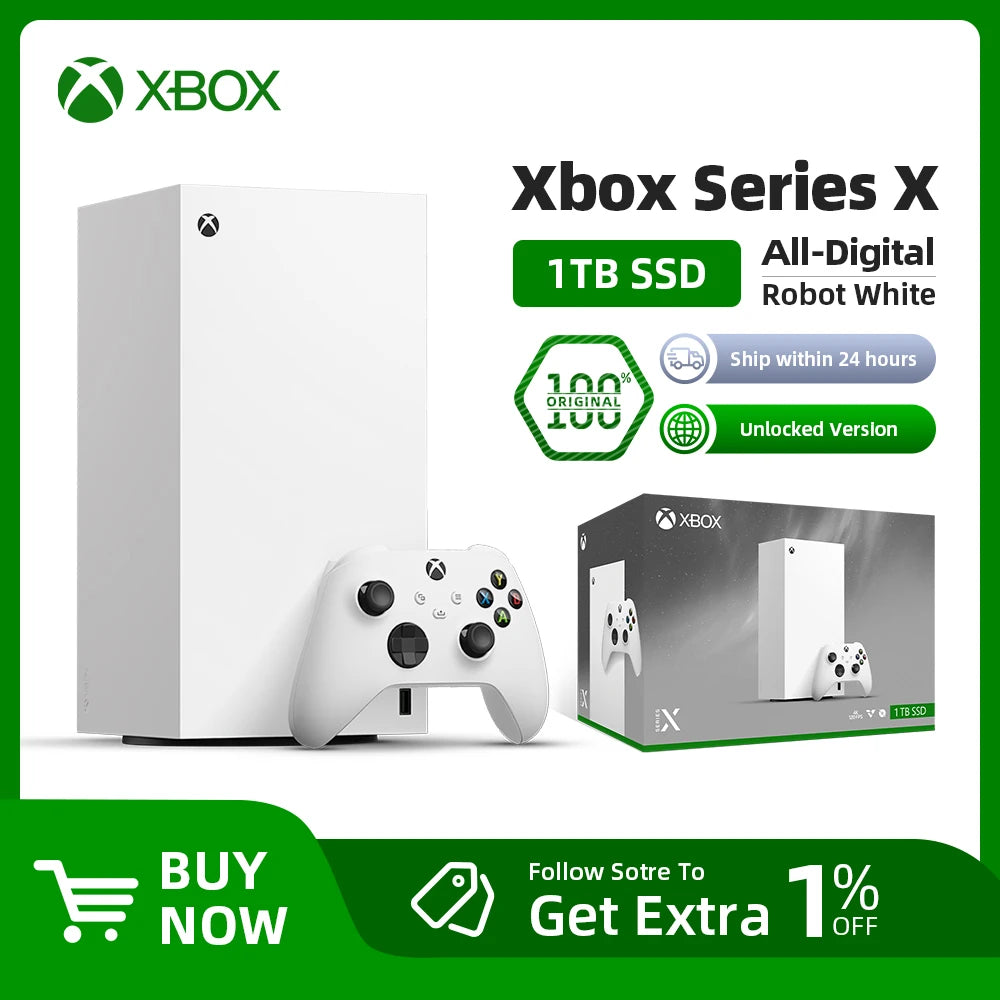 Microsoft Xbox Series X 1TB  White digital /CD version Video Game Consoles XBOX X Wireless Controller Console