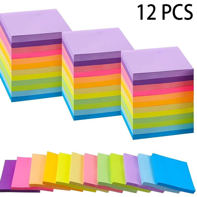 6-12PCS Sticky Notes Kawaii Stationery Supplies Note Stationery & Office Accessories Notebooks Scratch Paper Postit