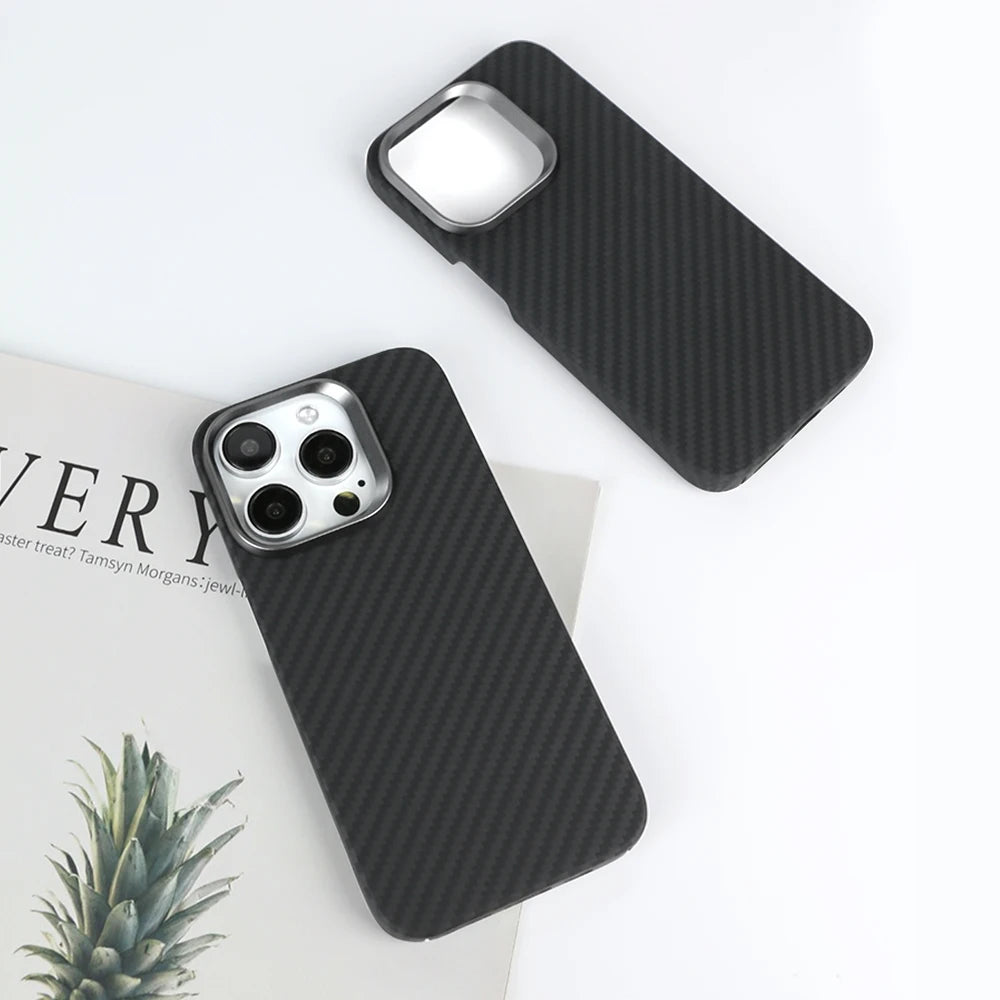 For Magsafe Magnetic Carbon Fiber Case For iPhone 15 Pro Max Cover 1500D Ultra Thin Aramid Fiber Cases for iPhone 15 15 Pro