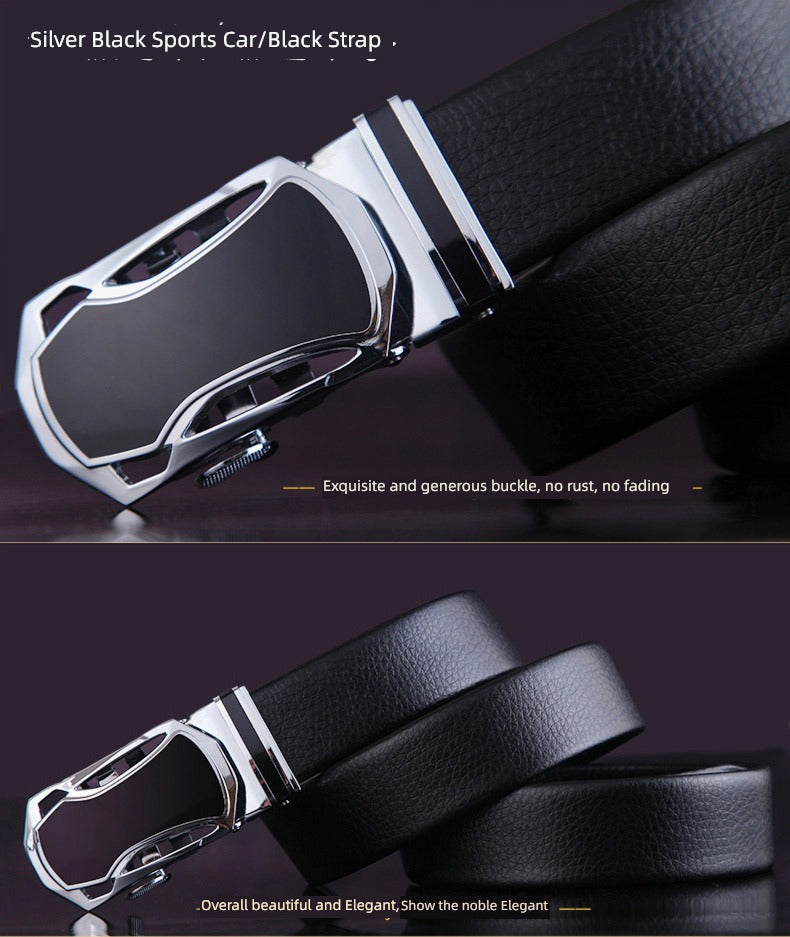 Young Men's Business Casual Cowhide Korean-Style Fashion Belt