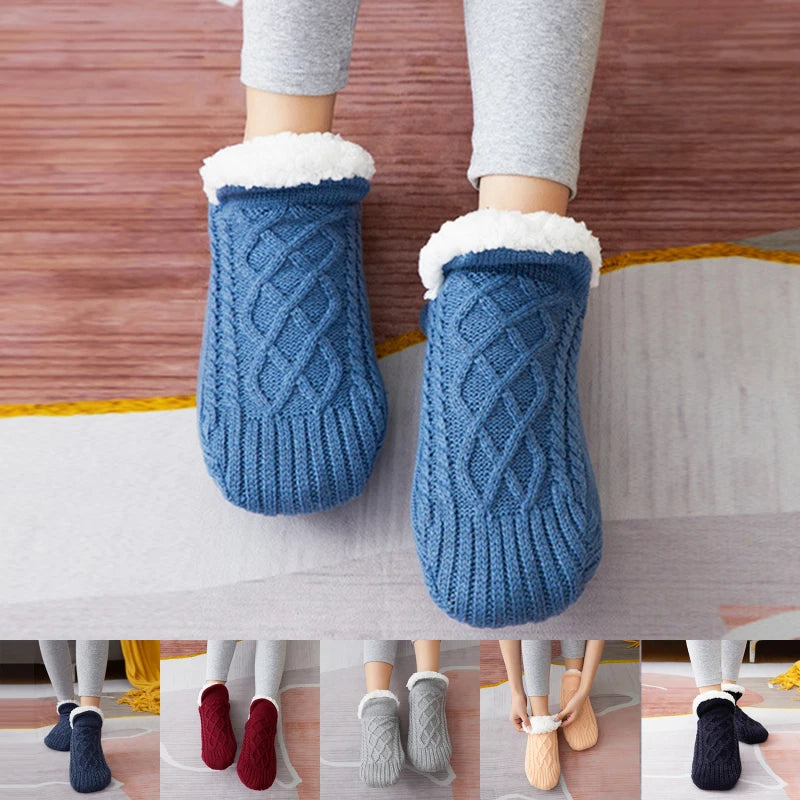 Thermal Mens Slipper Socks Winter Warm Short Cotton Thickened Home Sleeping Soft Non Slip Grip Fuzzy Floor Sock Fluffy Male