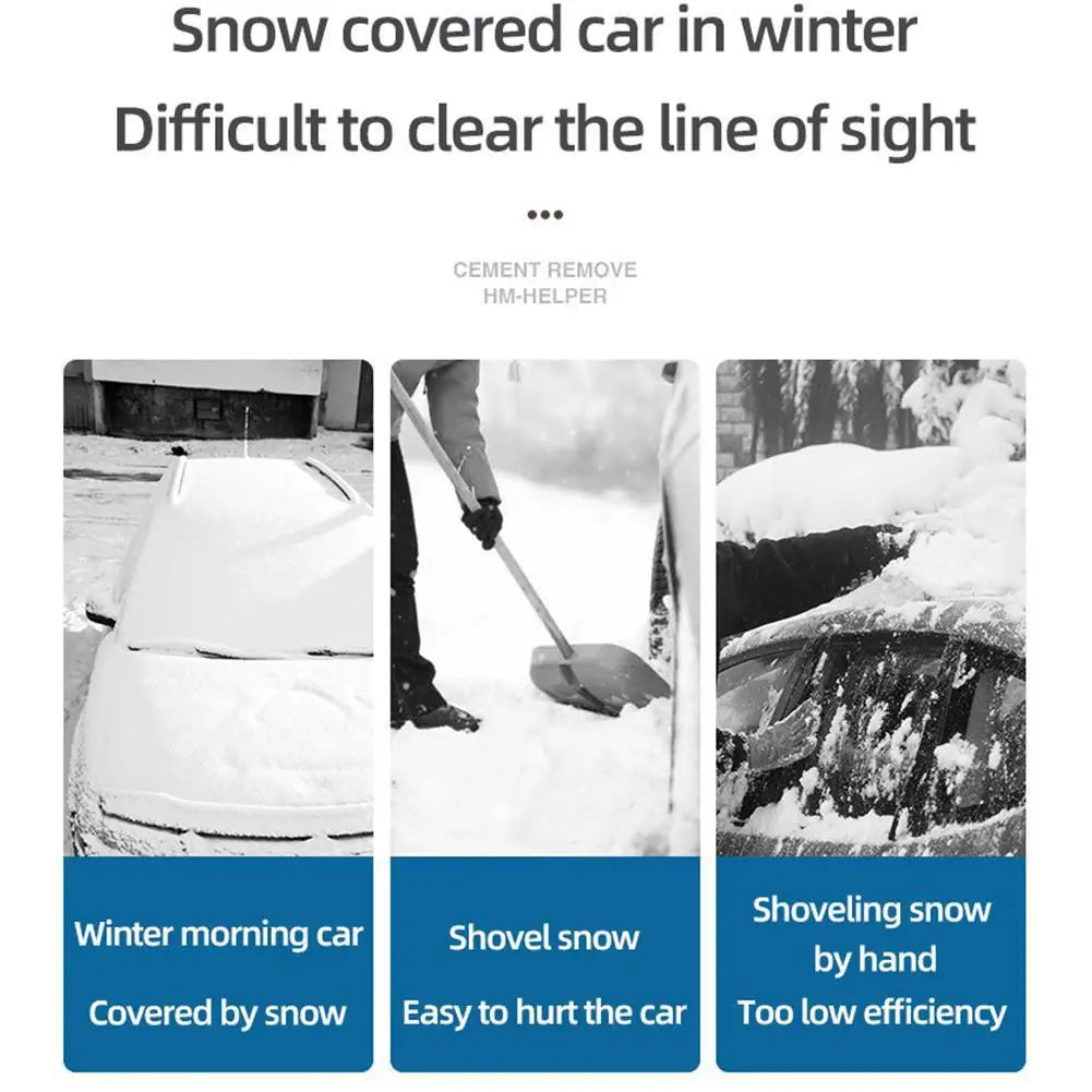 Winter Detachable Car Snow Sweeping Shovel with EVA Foam Handle Auto Cleaning Brush Ice Scraper Remover Auto Windshield