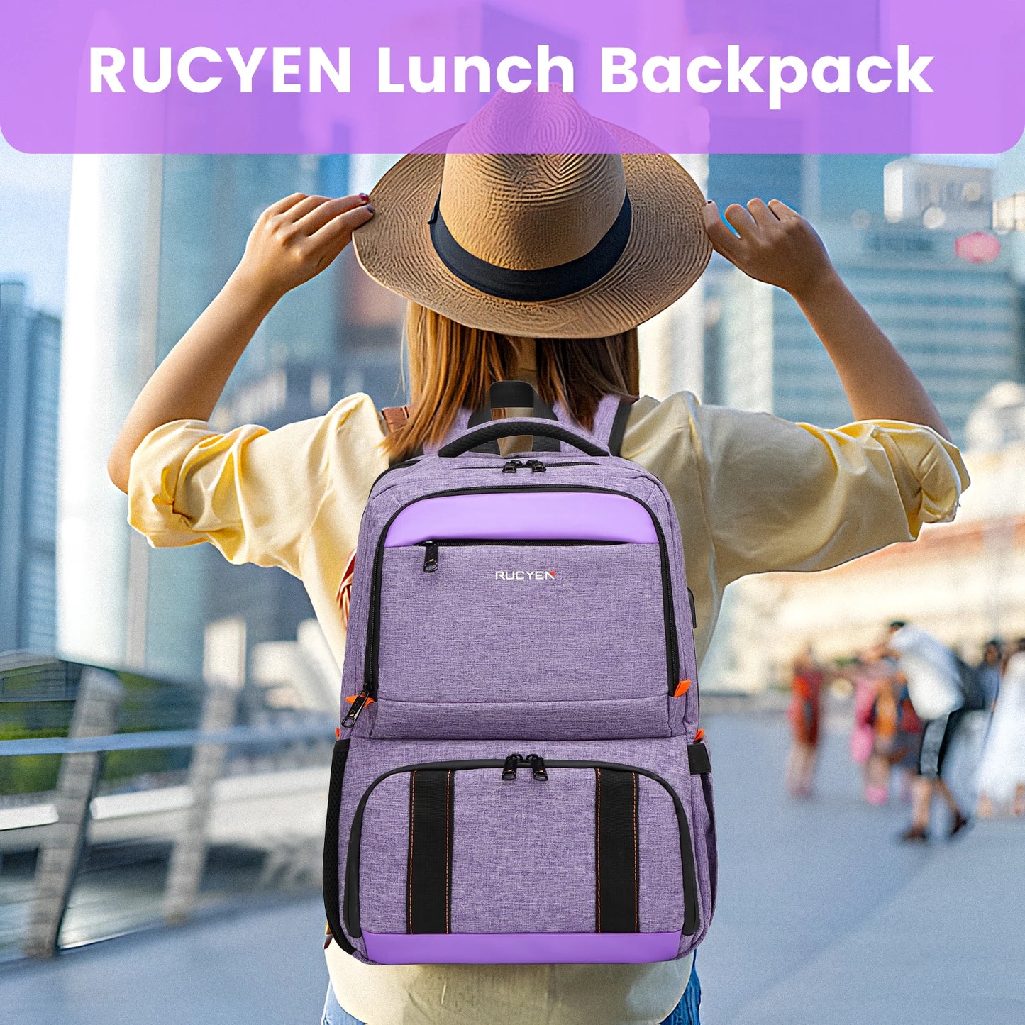 Lunch Backpack Insulated Cooler Picnic Bag Multifunctional Travel Bag Large Capacity Outdoor Picnic Camping Waterproof Backpack