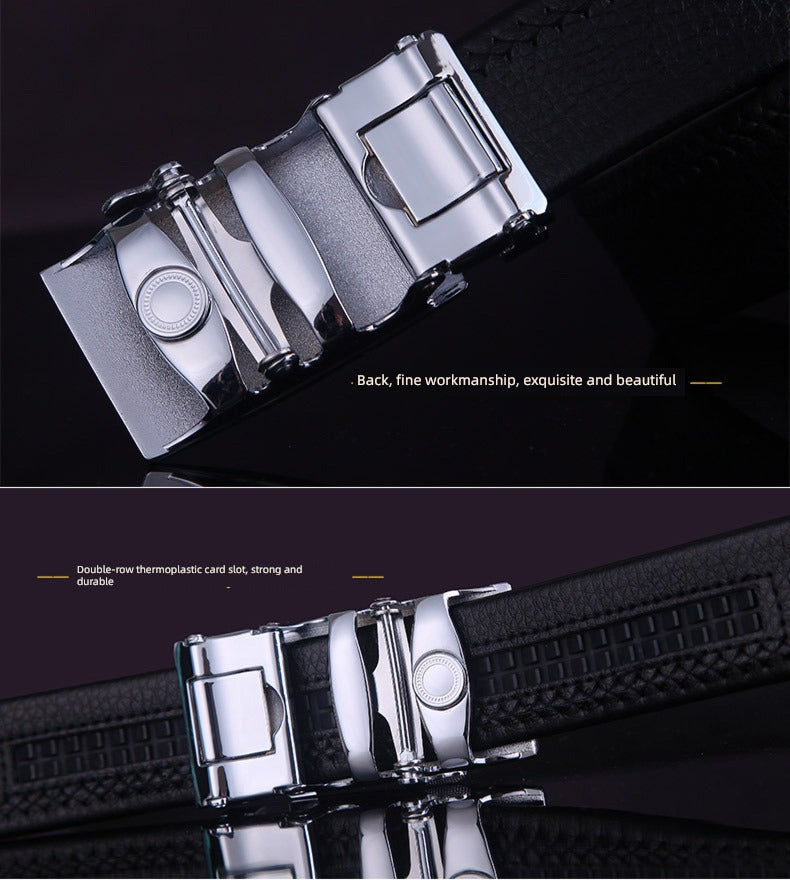 Young Men's Business Casual Cowhide Korean-Style Fashion Belt