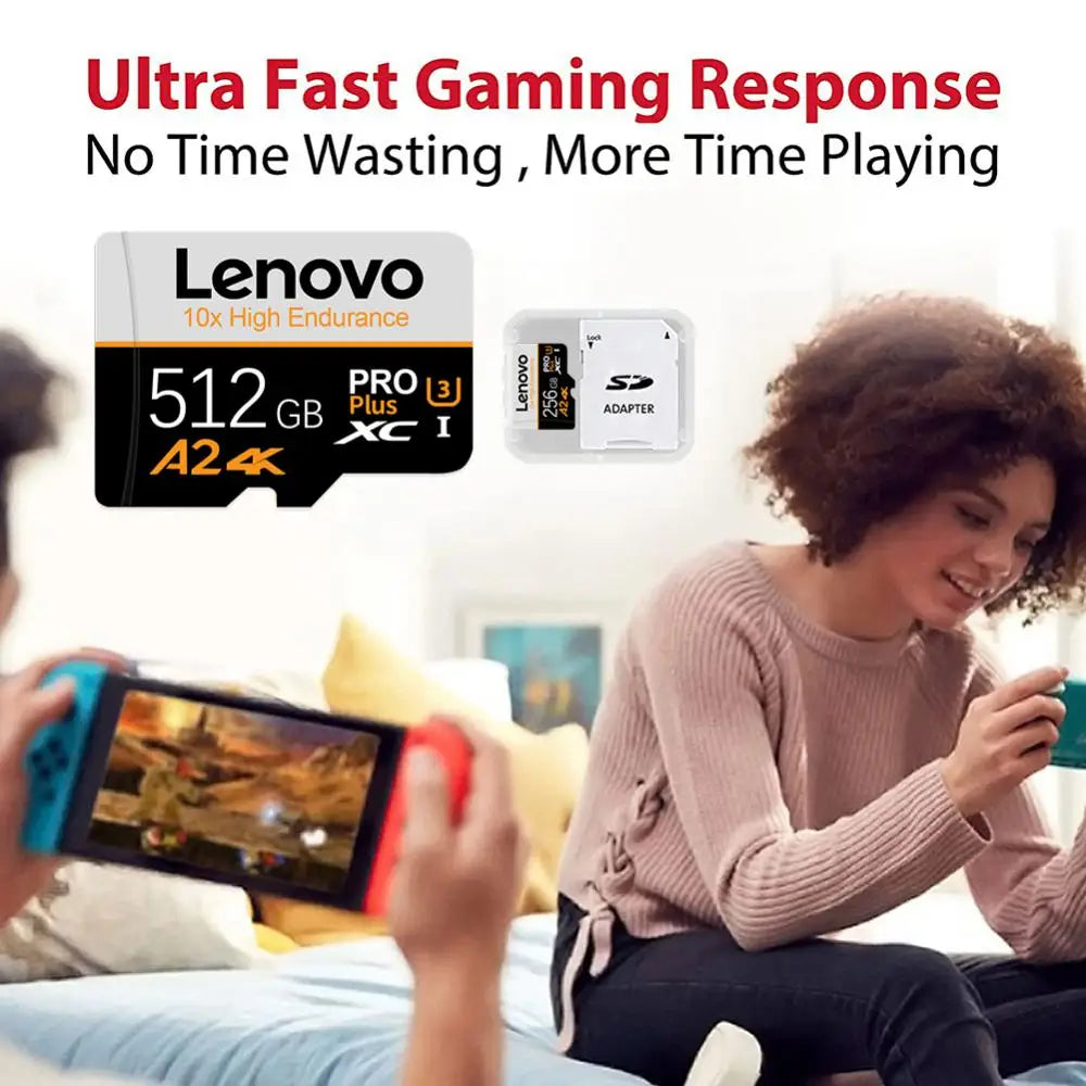 Lenovo 2TB High Speed Memory Card 1TB 512GB 256GB Class 10 Micro TF SD Card 1TB SD Memory Card For Nintendo Switch Phone/Ps4