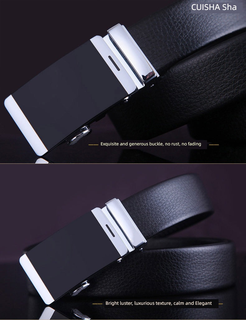 Young Men's Business Casual Cowhide Korean-Style Fashion Belt