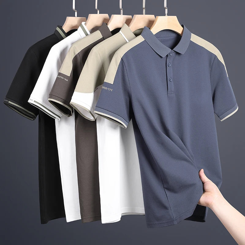 Summer Business Polo Shirts Men 2024 New Fashion Casual High Quality Short Sleeve Polos Men Breathable Luxury Tops Men Clothing