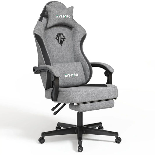 SITMOD Gaming Chairs for Adults with Footrest-Computer Ergonomic Video Game Chair-Backrest and Seat Height Adjustable Swivel Tas