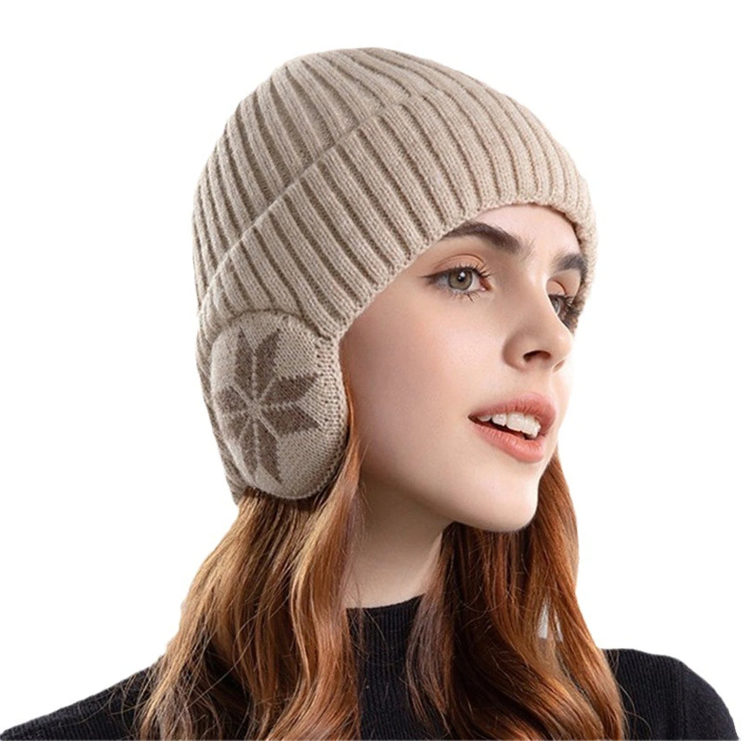 Winter Men's & Women's Warm Knitted Woolen Hat Outdoor Ear Protection Plus Velvet Beanie For Women's Pullover Hats