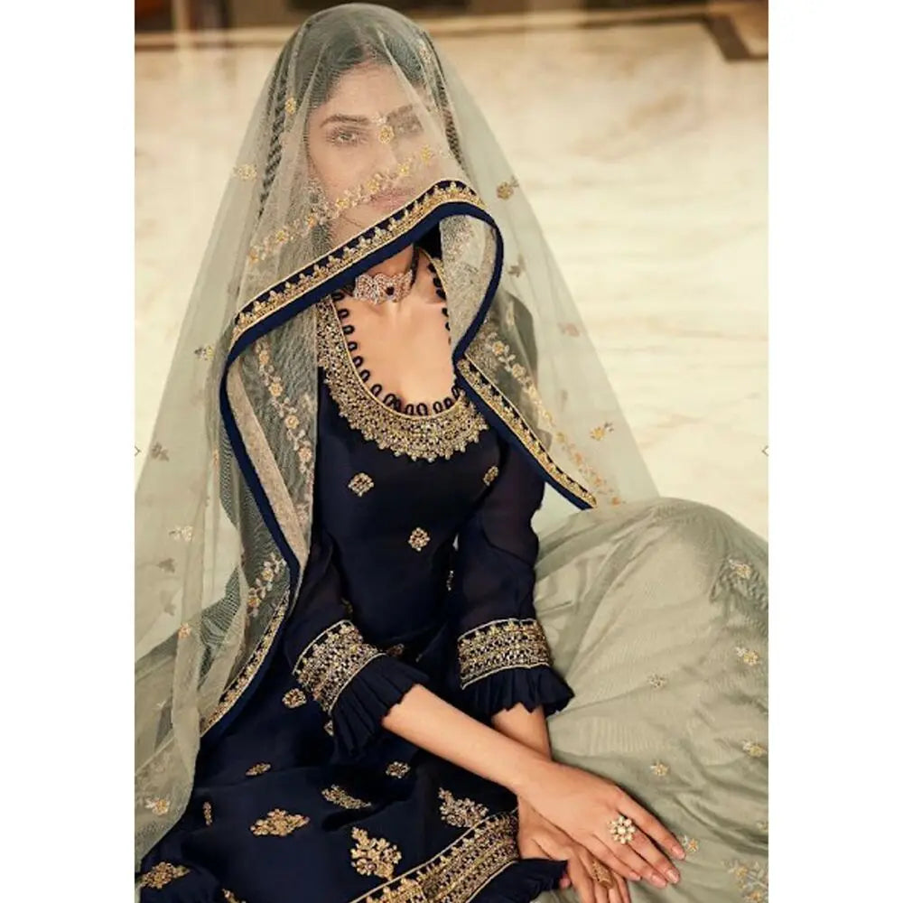 Pakistani Style Salwar Kameez Indian Ethnic Wear Beautiful Kameez Lehenga Suits