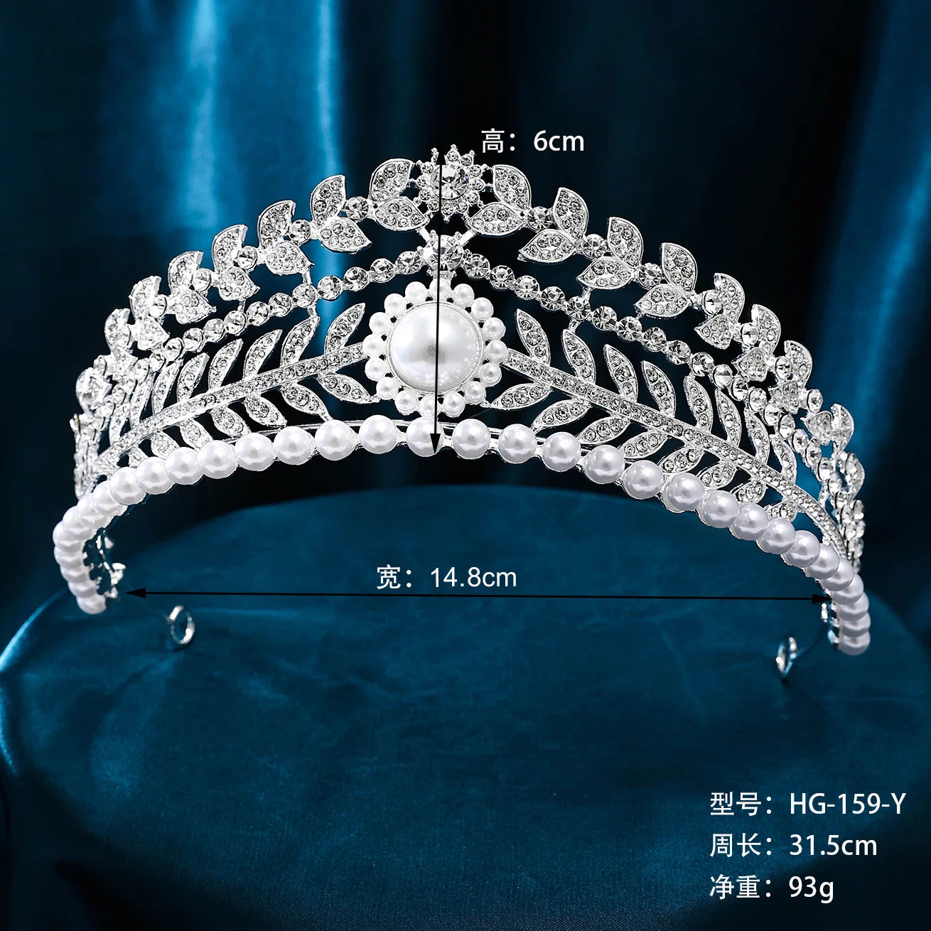 DIEZI Elegant Korean Luxury Princess Tiaras Women Silver Color White Crystal Bridal Wedding Crown Headbands Hair Accessories