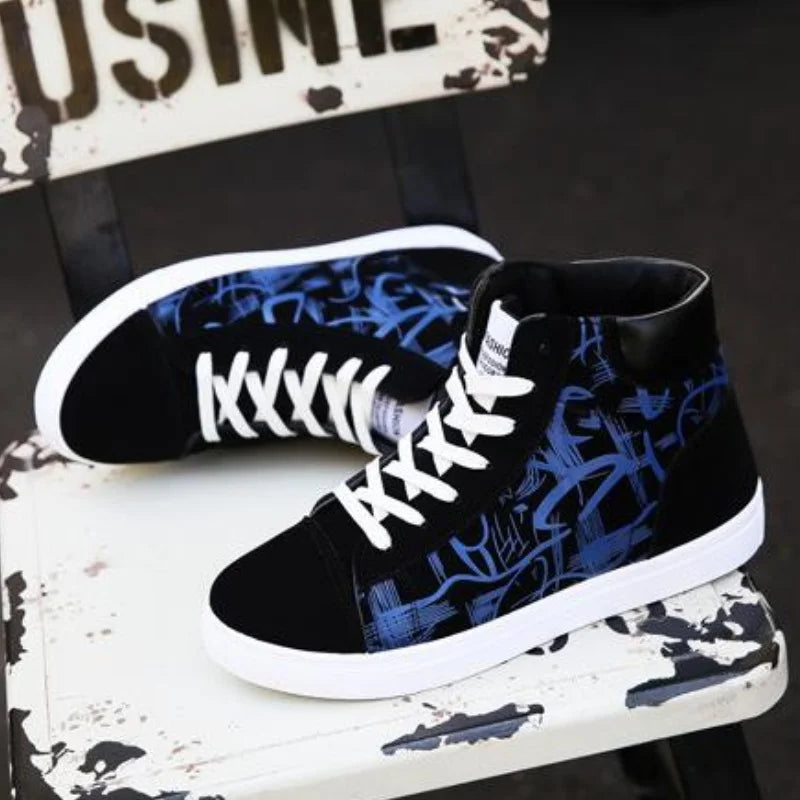 High Top Canvas Shoes for Men Fashion Platform Sneakers  Spring Winter Male Casual Vulcanized Shoes Student Tenis Masculino