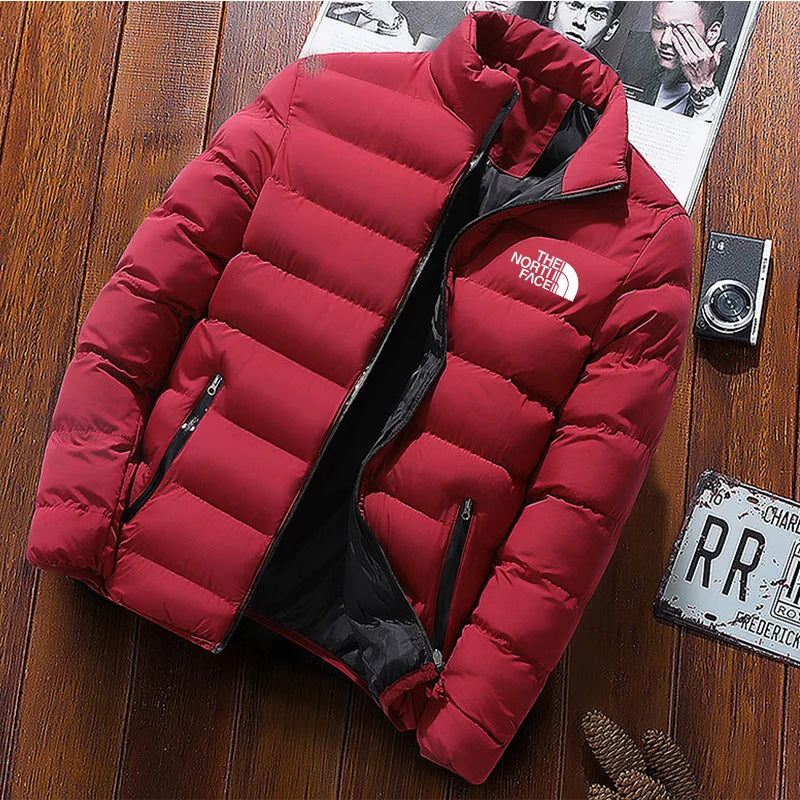 2024 Winter Fashion New Men's Zipper Stand up Collar Cotton Jacket Casual Thickened Warm Pike Hip Hop Street Sports Jacket