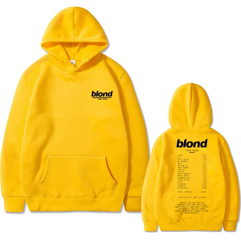 Rapper Frank Oversized Hoodie Blond Graphic Tracksuit Men Women Ocean Hip Hop Sweasthirt Men's Fashion Vintage Pullover Hoodies