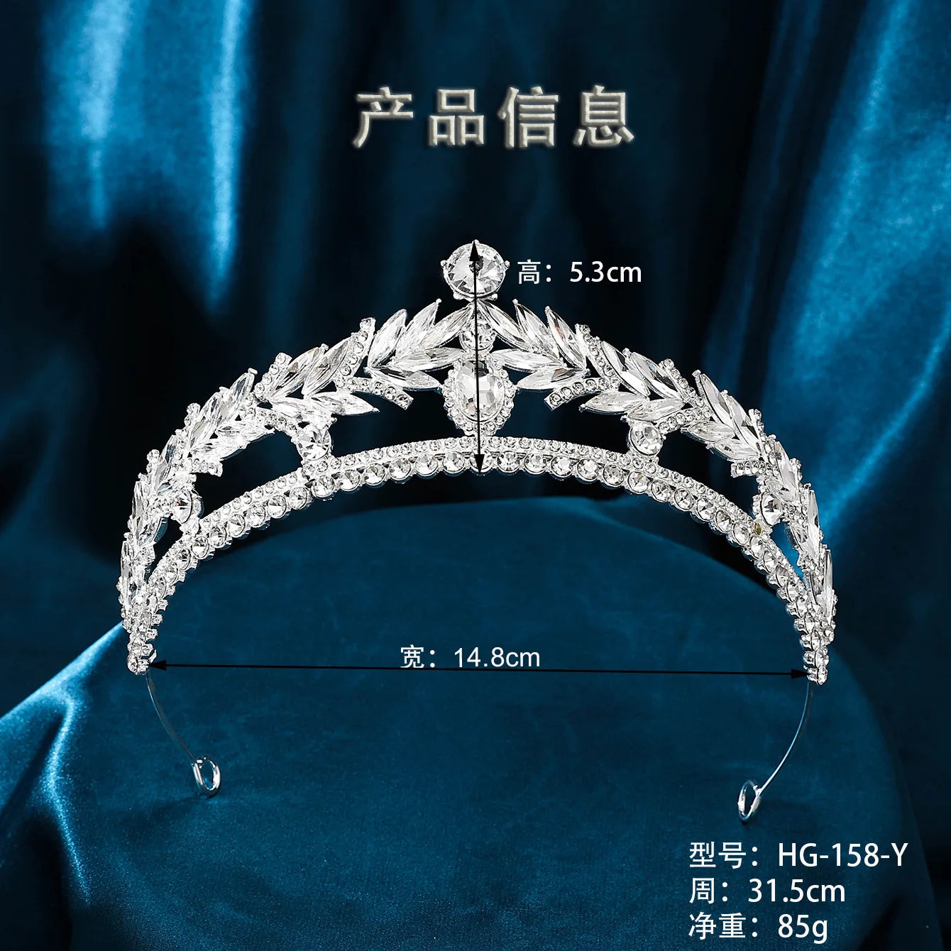 DIEZI Elegant Korean Luxury Princess Tiaras Women Silver Color White Crystal Bridal Wedding Crown Headbands Hair Accessories