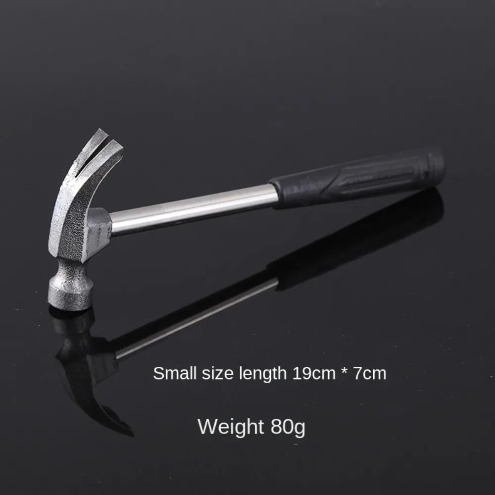 Household Pulling Nails Multi-Function Hardware Tools Steel Pipe Handle Hammer Safety Hammer Window Breaker Claw Hammer