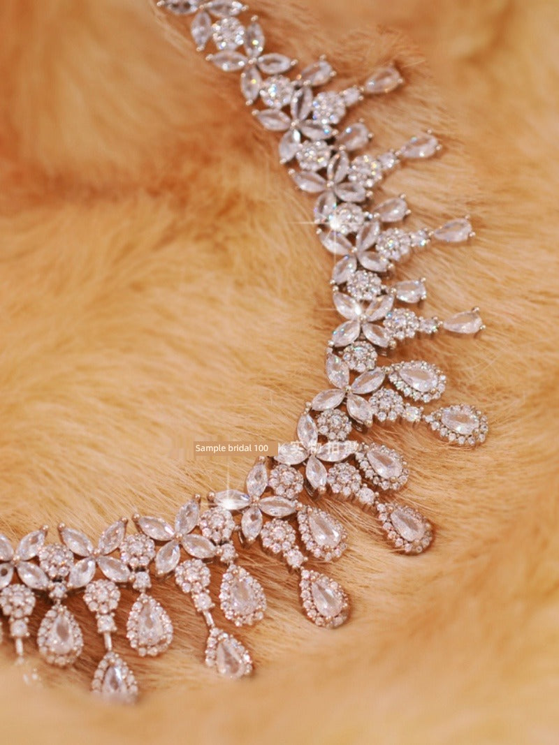 Jewelry Gorgeous Elegant Dress Banquet Wedding Dress Imitation Diamond