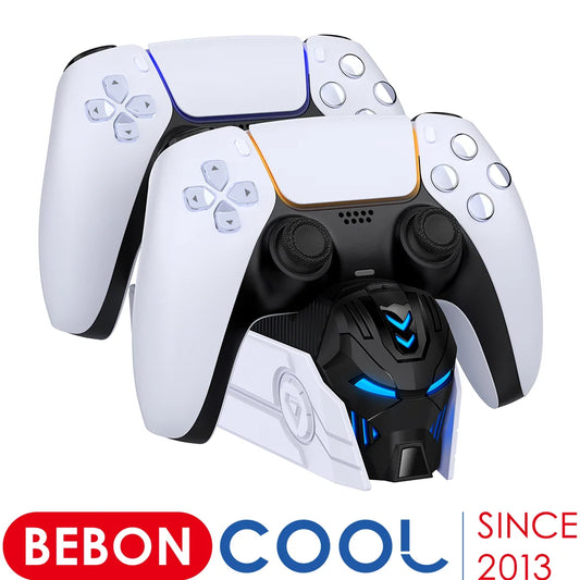 BEBONCOOL Dual Fast Charger for PS5 Wireless Controller Stand for Sony PlayStation 5 Gamepad DualSense controller Charging Base