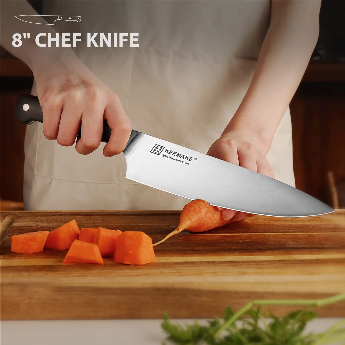 KEEMAKE Chef's Knives High Quality Stainless Steel Kitchen Knife 1-15PCS/Set Ultra Sharp Vegetable Fruit Meat Cutting Knife