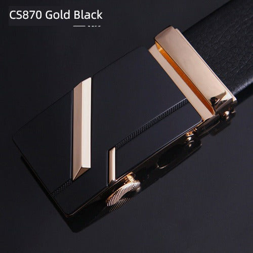 Young Men's Business Casual Cowhide Korean-Style Fashion Belt