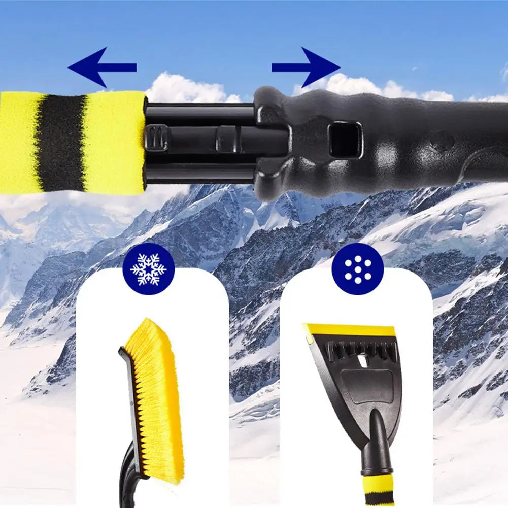 Winter Detachable Car Snow Sweeping Shovel with EVA Foam Handle Auto Cleaning Brush Ice Scraper Remover Auto Windshield