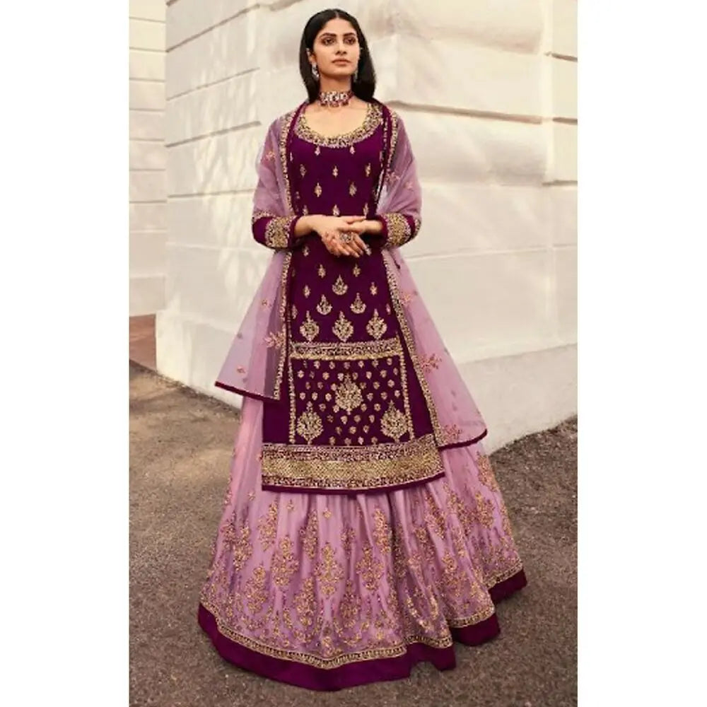 Pakistani Style Salwar Kameez Indian Ethnic Wear Beautiful Kameez Lehenga Suits