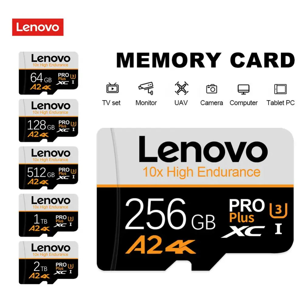 Lenovo 2TB High Speed Memory Card 1TB 512GB 256GB Class 10 Micro TF SD Card 1TB SD Memory Card For Nintendo Switch Phone/Ps4