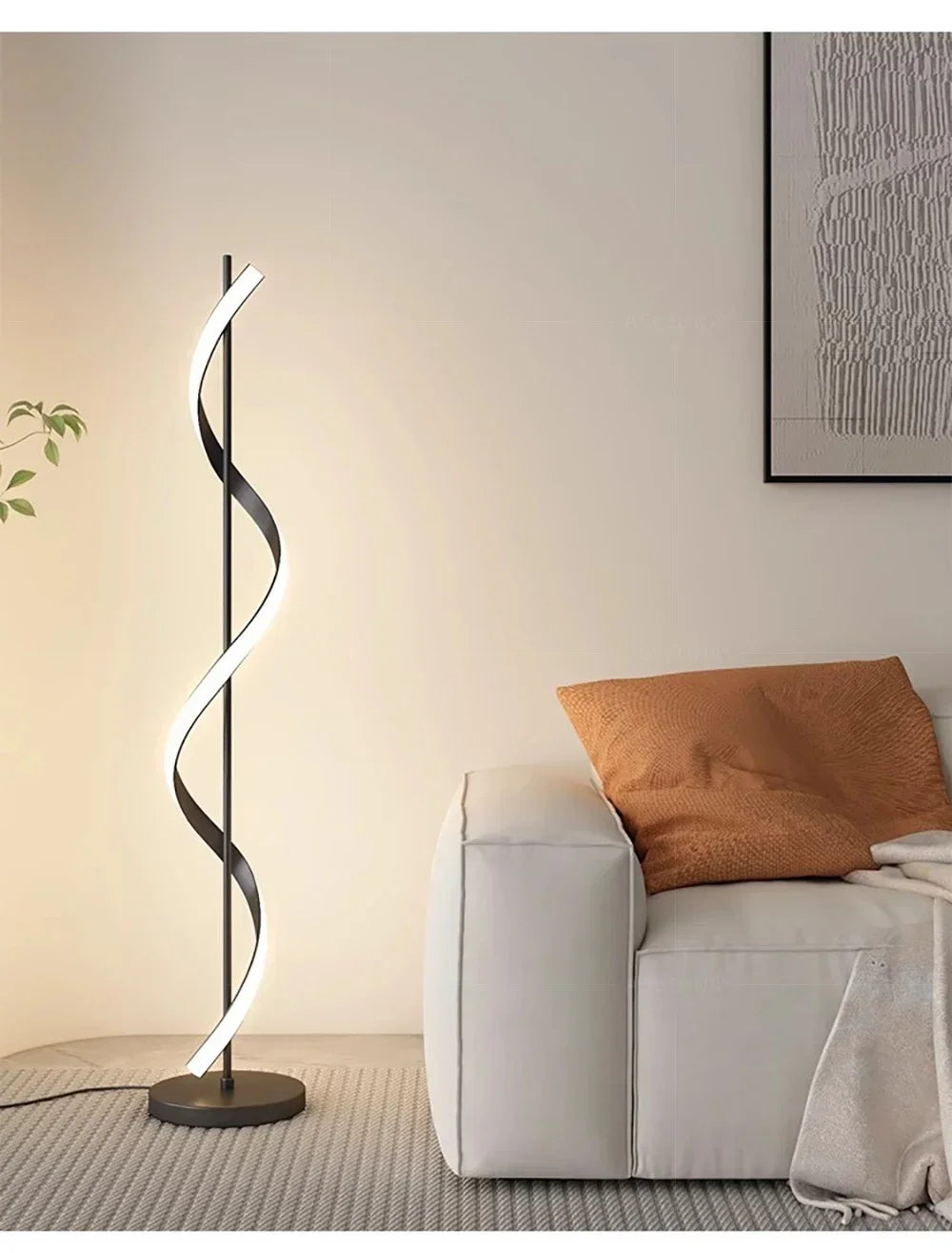 Nordic Rotate Design Aluminum Material Floor Lamps Dimmable for Living Dining Room Bedroom Sofa Simple Stair Home Decor Fixture